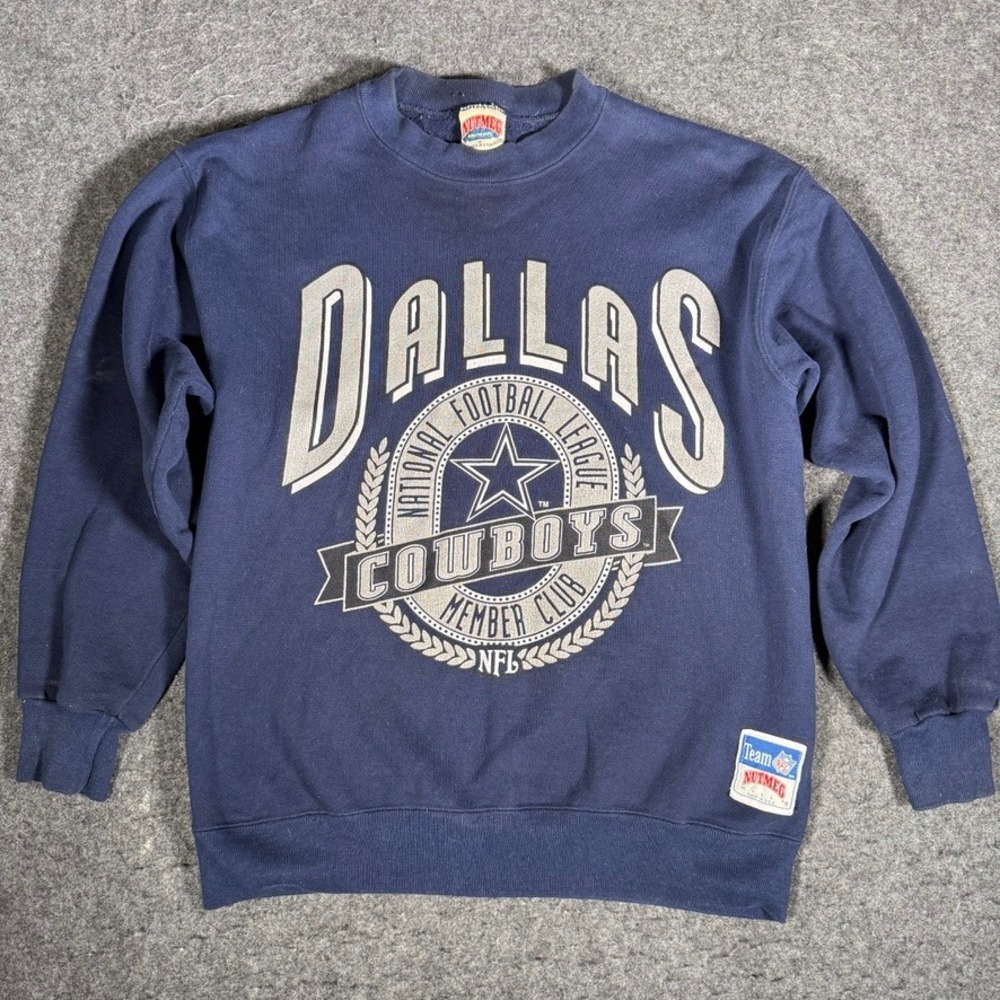 Vintage Dallas Cowboys Sweatshirt Nutmeg Mills NFL Made USA Crewneck 90s‎